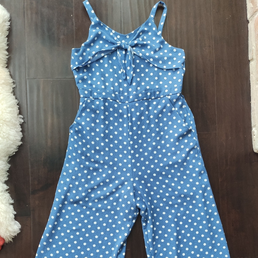 Blue Polka Dot Romper
